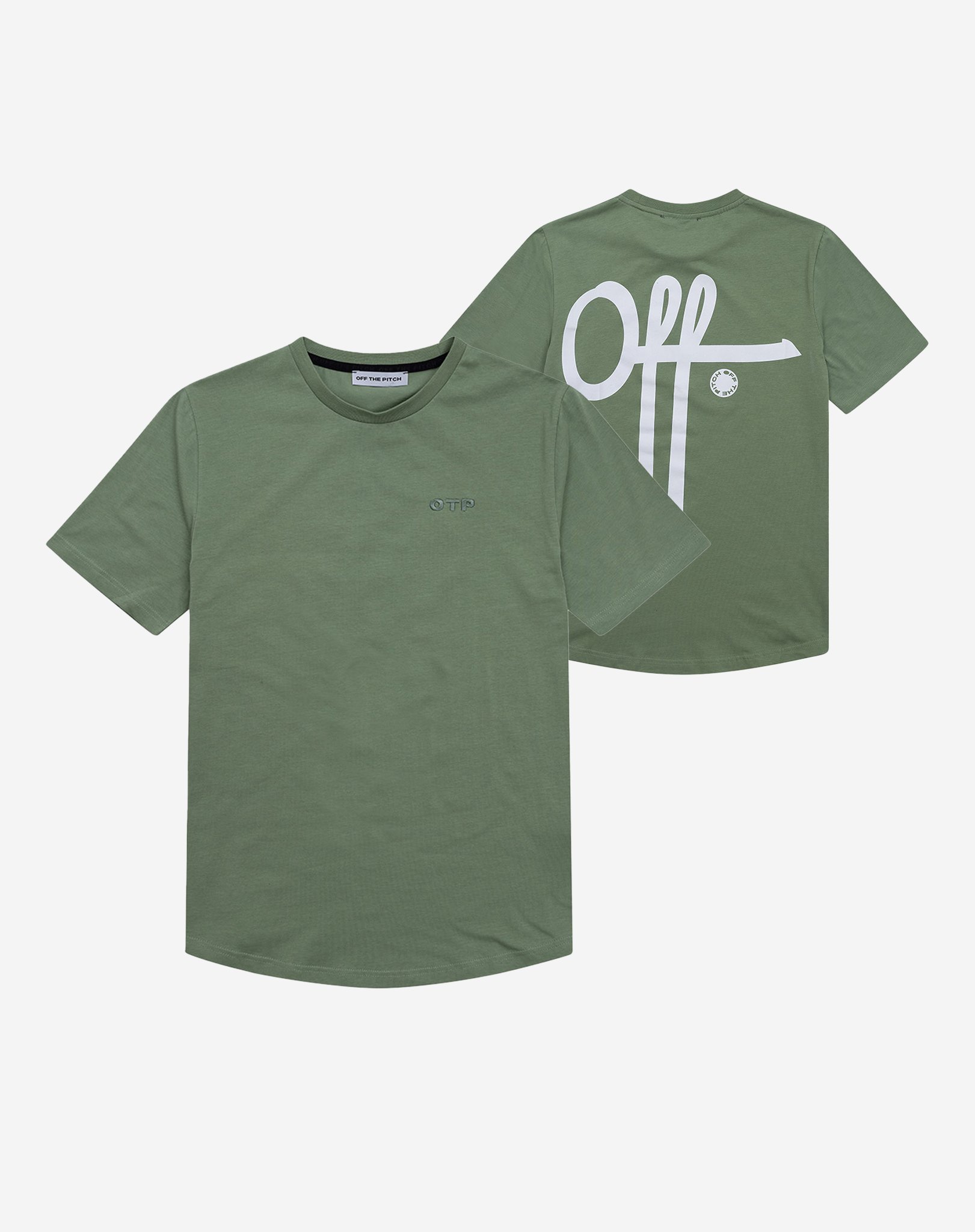 Off The Pitch Fullstop 2.0 Slim Fit T-shirt Quiet Groen