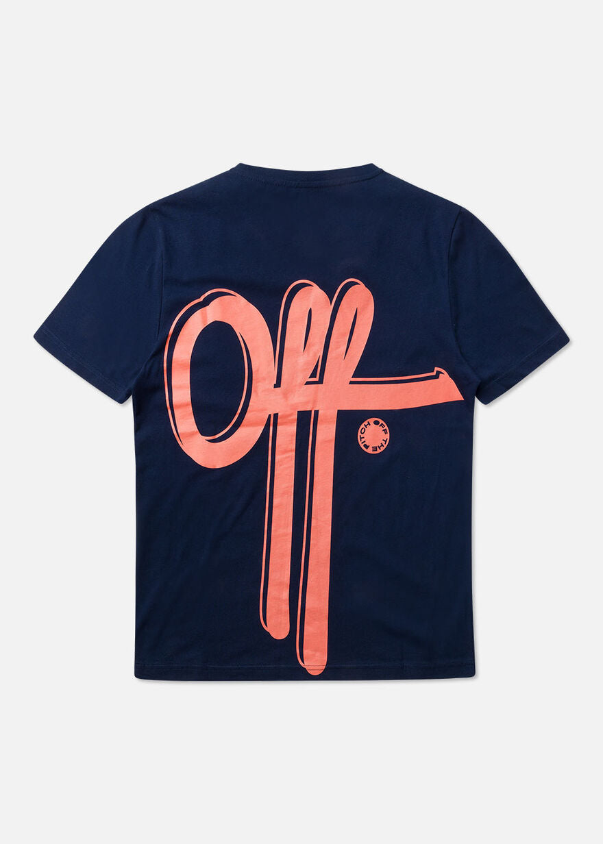 Off The Pitch Oslo Regular T-shirt Donker Blauw