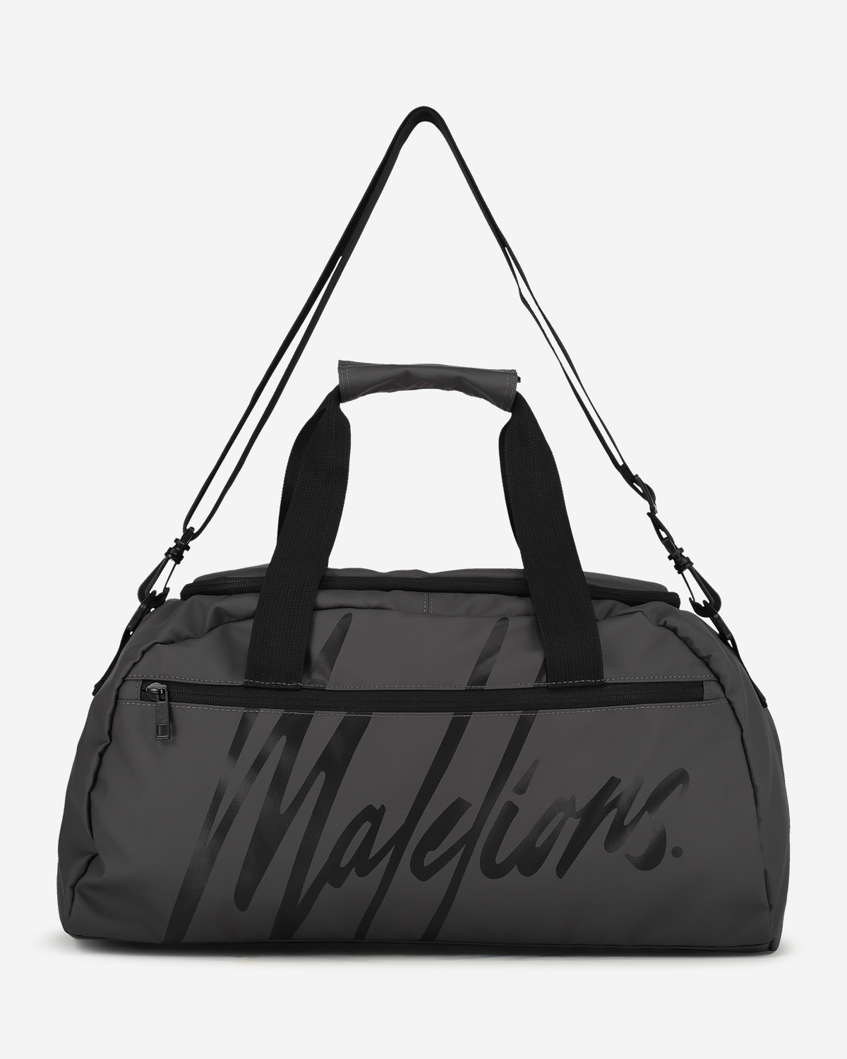 Malelions Sport Signature Duffle Bag Antraciet - Zwart