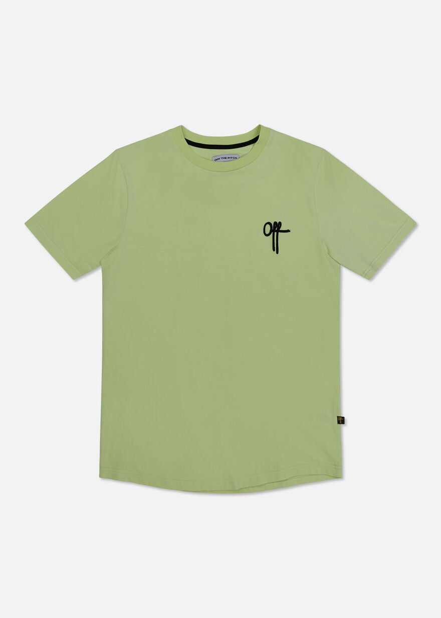 Off The Pitch Stockholm Slim T-shirt Embossed Butterfly Lime