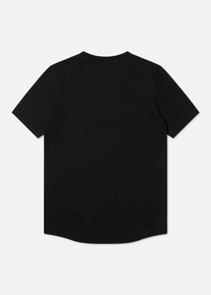 Off The Pitch Stockholm Slim Fit T-shirt Neckprint Zwart