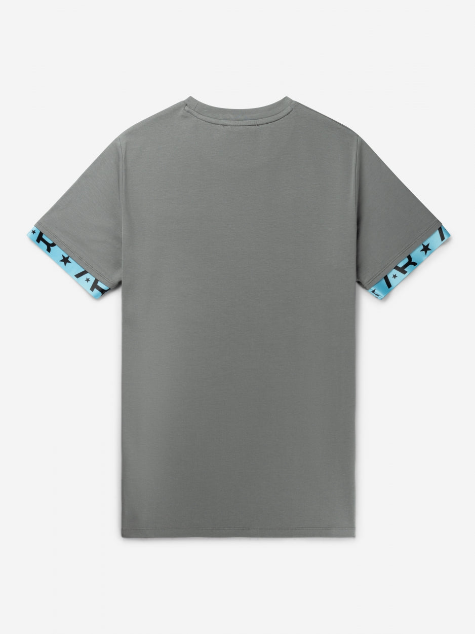 AB Lifestyle Neon Flag T-Shirt Grijs/Blauw
