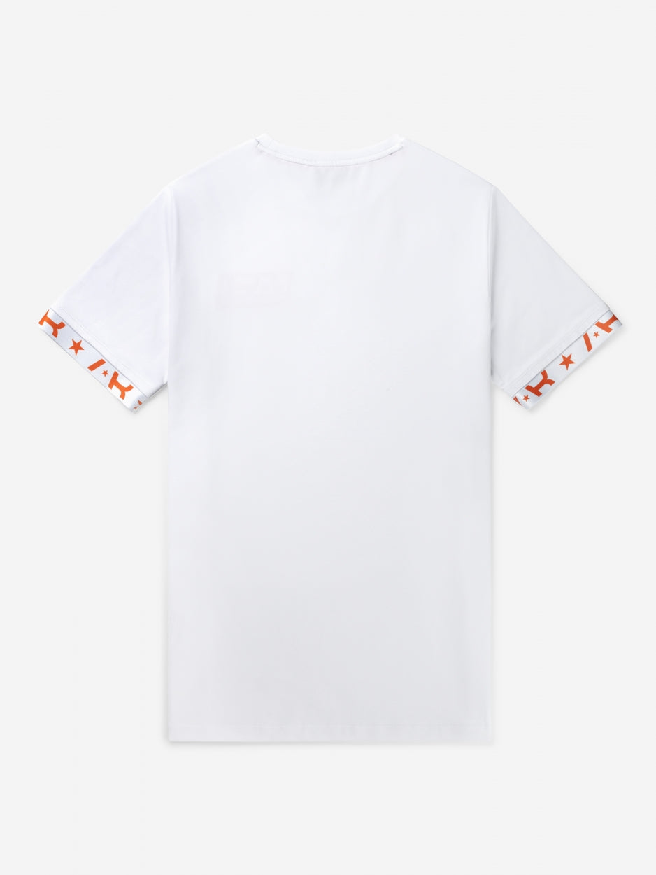 AB Lifestyle Neon Flag T-Shirt Wit/Oranje