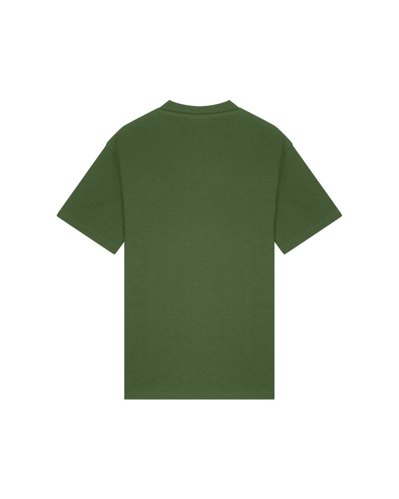 Malelions Essentials T-shirt Donker Groen - Oranje