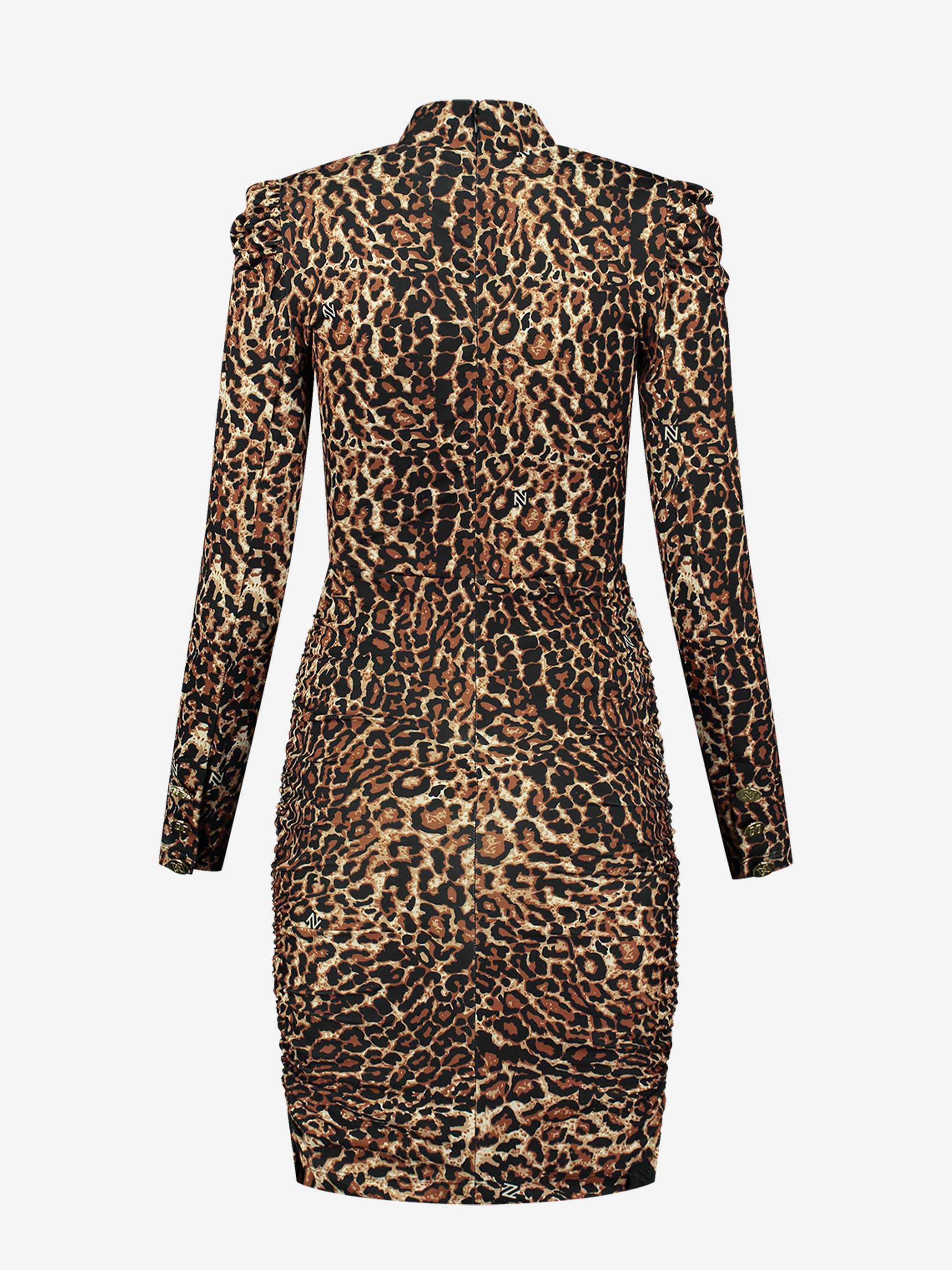 Nikkie Leopard Dress Zwart