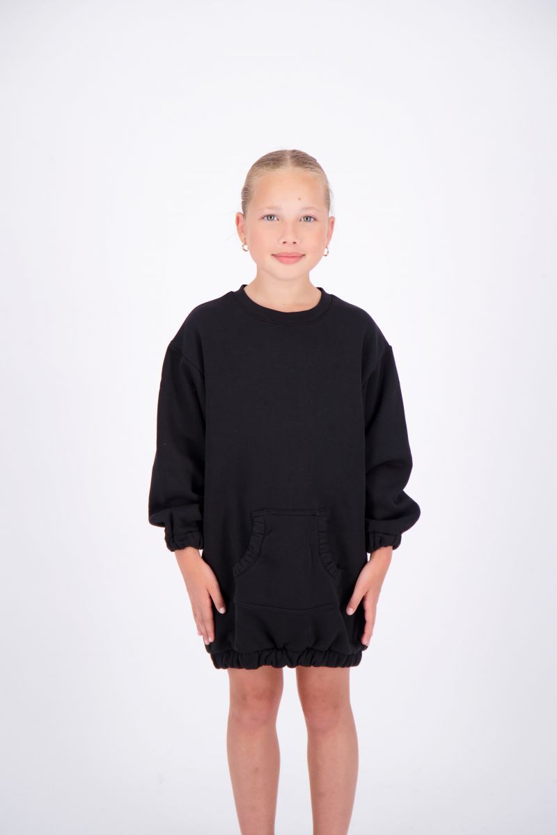 Reinders Kids Smoked Sweater Dress Zwart